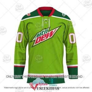 Personalized Mountain Dew Original Flavor Green Hockey Jersey, Trending Gifts For Fans - Vesles2014s 1