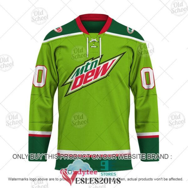 Personalized Mountain Dew Original Flavor Green Hockey Jersey, Trending Gifts For Fans - Vesles2014s 1