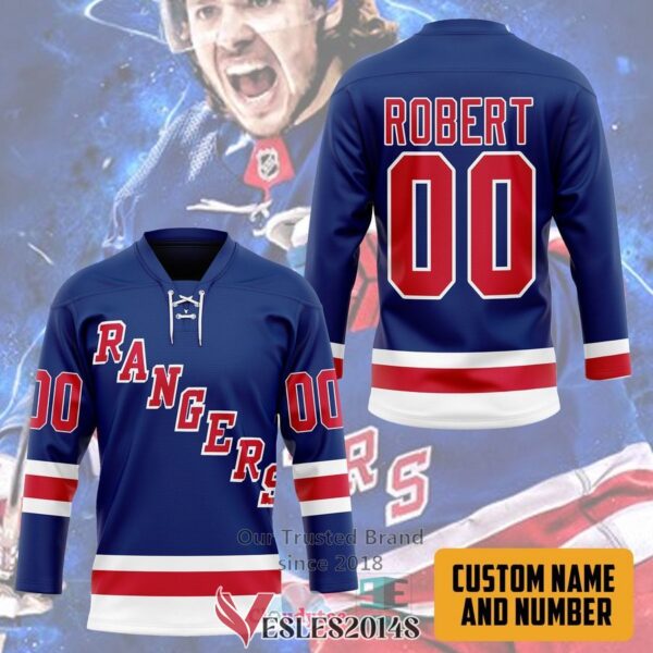Personalized N.Y.R Artemi Panarin Blue Home Premier Breakaway Player Hockey Jersey, Trending Gifts For Fans - Vesles2014s 2