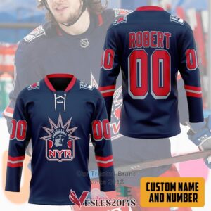 Personalized N.Y.R Artemi Panarin Navy 202021 Reverse Retro Hockey Jersey, Trending Gifts For Fans - Vesles2014s 2