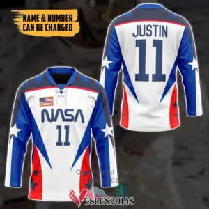 Personalized NASA American flag Space Suit Hockey Jersey, Trending Gifts For Fans - Vesles2014s 2