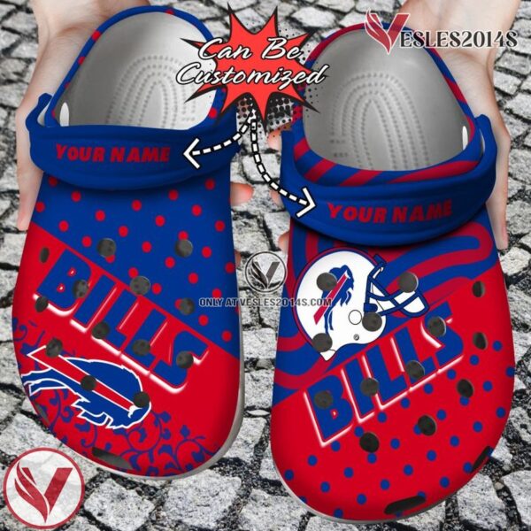 Personalized Name Logo Football Team Polka Dots Colors Clog Shoes, Unique Gift From  Vesles2014S