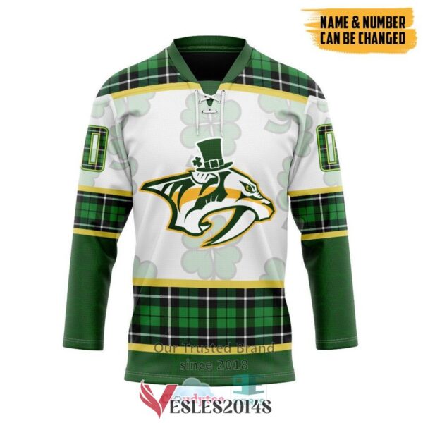 Personalized Nashville Predators St Patrick Day Hockey Jersey, Trending Gifts For Fans - Vesles2014s