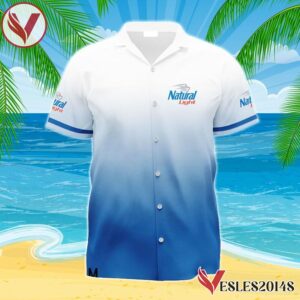 Personalized Natural Light Gradient Hawaiian Shirt, Best Summer Gifts For Fans - Vesles2014S 1