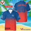 Personalized Natural Light Red And Blue Halftone Hawaiian Shirt, Best Summer Gifts For Fans - Vesles2014S