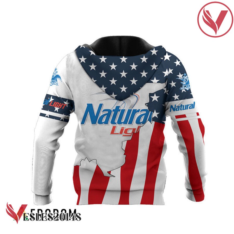 Personalized Natural Light USA Flag Hoodie & Zip Hoodie - Vesles2014S 3