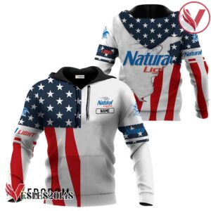 Personalized Natural Light USA Flag Hoodie & Zip Hoodie - Vesles2014S