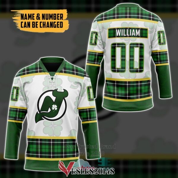 Personalized New Jersey Devils St Patrick Day Hockey Jersey, Trending Gifts For Fans - Vesles2014s 2