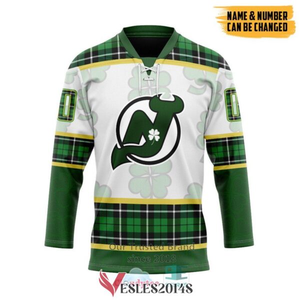 Personalized New Jersey Devils St Patrick Day Hockey Jersey, Trending Gifts For Fans - Vesles2014s