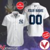 Personalized New York Yankees Baseball Team White Hawaiian Shirt And Short, Unique Gifts For Friends - Vesles2014S 1