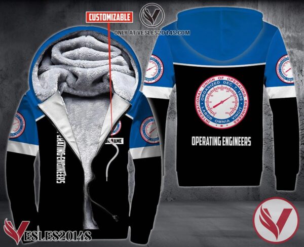 Personalized Operating Engineers Uniform Fleece Hoodie, Unique Gifts For Employee - Vesles2014S 1