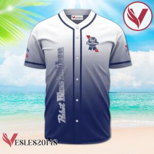 Personalized Pabst Blue Ribbon Gradient Baseball Jersey, Perfect Gifts For Fans - Vesles2014S 2