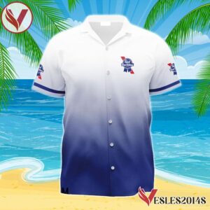 Personalized Pabst Blue Ribbon Gradient Hawaiian Shirt, Best Summer Gifts For Fans - Vesles2014S 1