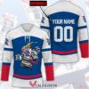 Personalized Pabst Blue Ribbon Hockey Jersey, Trending Gifts For Fans - Vesles2014s