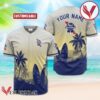 Personalized Pabst Blue Ribbon Palm Tree Surfboard Baseball Jersey, Perfect Gifts For Fans - Vesles2014S