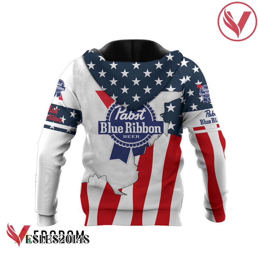 Personalized Pabst Blue Ribbon USA Flag Hoodie & Zip Hoodie - Vesles2014S 3
