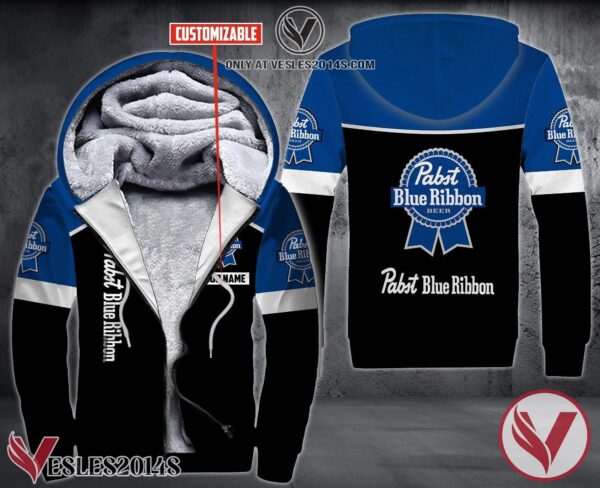 Personalized Pabst Blue Ribbon Uniform Fleece Hoodie, Unique Gifts For Employee - Vesles2014S 1