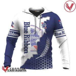 Personalized Pabst Blue Ribbon White And Blue Cracking Hoodie & Zip Hoodie - Vesles2014S 1