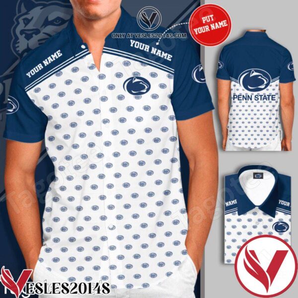 Personalized Penn State Nittany Lions Football White Hawaiian Shirt And Short, Unique Gifts For Friends - Vesles2014S 1