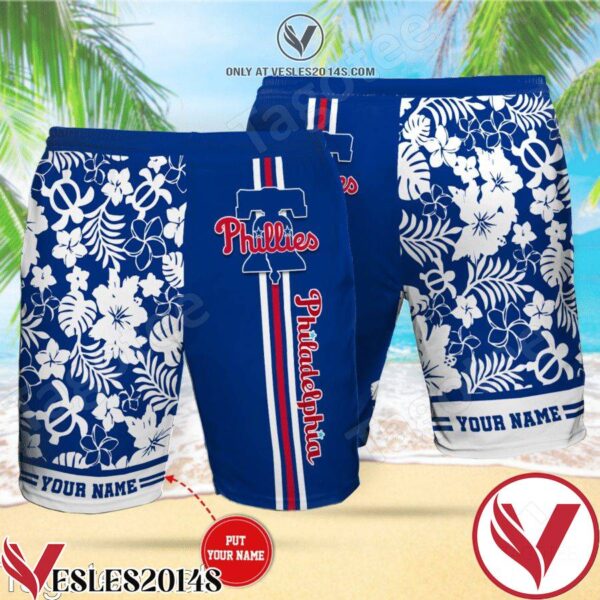 Personalized Philadelphia Phillies Cobalt Hawaiian Shirt And Short, Unique Gifts For Friends - Vesles2014S 1