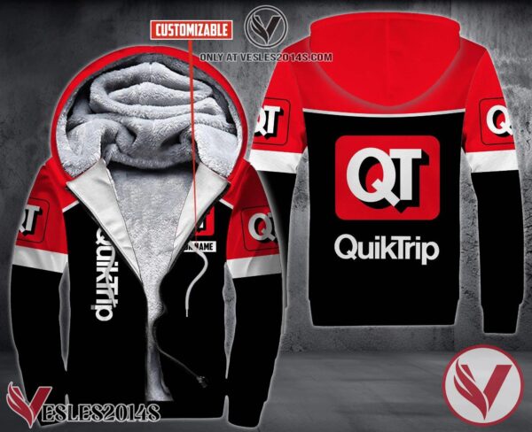 Personalized Quiktrip Ver2 Uniform Fleece Hoodie, Unique Gifts For Employee - Vesles2014S 1