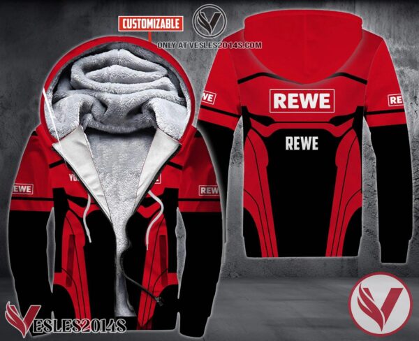 Personalized Rewe Black Red Uniform Custom Fleece Hoodie, Unique Gifts For Employee - Vesles2014S 1