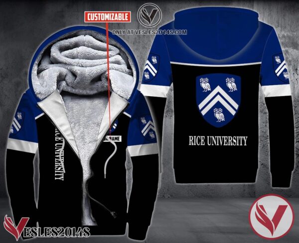 Personalized Rice University Uniform Custom Fleece Hoodie, Unique Gifts For Employee - Vesles2014S 1