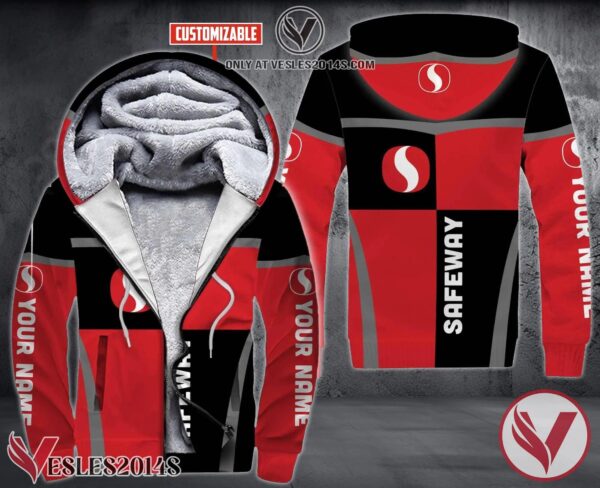 Personalized Safeway Black Red Uniform Custom Fleece Hoodie, Unique Gifts For Employee - Vesles2014S 1