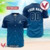 Personalized Samuel Adams Blue Halftone Baseball Jersey, Perfect Gifts For Fans - Vesles2014S