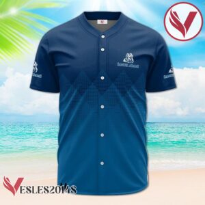 Personalized Samuel Adams Blue Halftone Baseball Jersey, Perfect Gifts For Fans - Vesles2014S 2