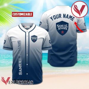 Personalized Samuel Adams Gradient Baseball Jersey, Perfect Gifts For Fans - Vesles2014S