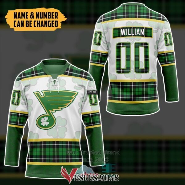 Personalized St Louis Blues St Patrick Day Hockey Jersey, Trending Gifts For Fans - Vesles2014s 2