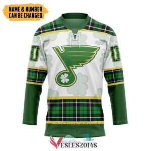 Personalized St Louis Blues St Patrick Day Hockey Jersey, Trending Gifts For Fans - Vesles2014s