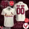 Personalized St. Louis Cardinals Beige Hawaiian Shirt And Short, Unique Gifts For Friends - Vesles2014S 1