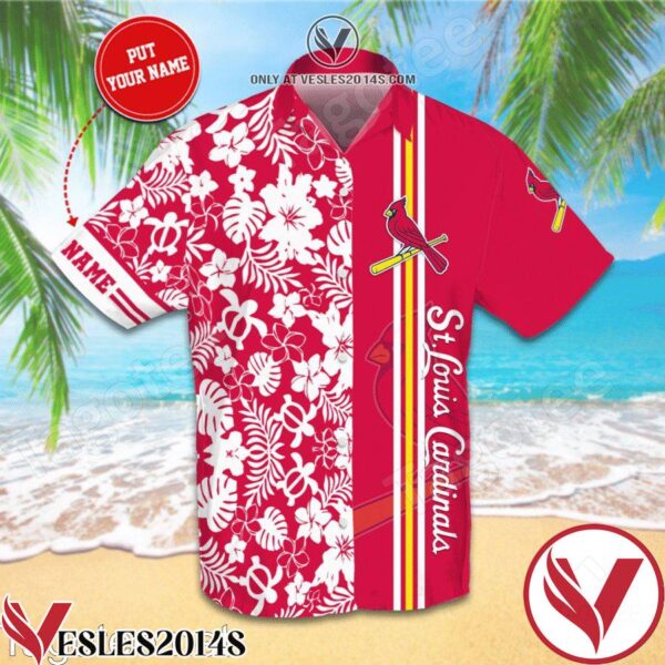 Personalized St. Louis Cardinals Flowery Red Hawaiian Shirt And Short, Unique Gifts For Friends - Vesles2014S 1