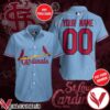 Personalized St. Louis Cardinals Light Blue Hawaiian Shirt And Short, Unique Gifts For Friends - Vesles2014S 1