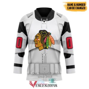 Personalized Star Wars x Chicago BlackHawks May The 4th Be With You Hockey Jersey, Trending Gifts For Fans - Vesles2014s