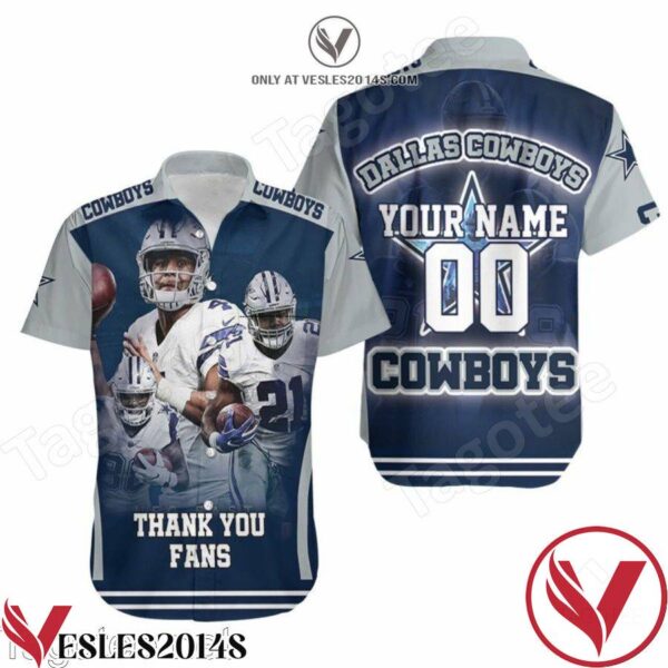 Personalized Super Bowl 2021 Dallas Cowboy Nfc East Champions Thank You Fans Hawaiian Shirt, Unique Gifts For Friends - Vesles2014S 1