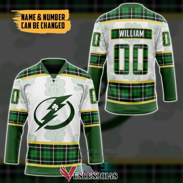 Personalized Tampa Bay Lightning St Patrick Day Hockey Jersey, Trending Gifts For Fans - Vesles2014s 2