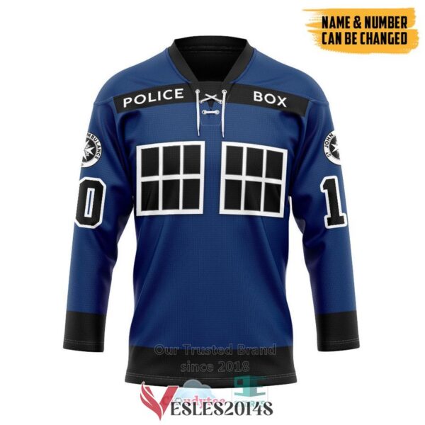 Personalized Tardis Doctor Who Hockey Jersey, Trending Gifts For Fans - Vesles2014s