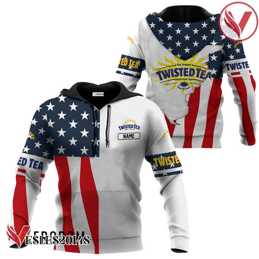 Personalized Twisted Tea USA Flag Hoodie & Zip Hoodie - Vesles2014S