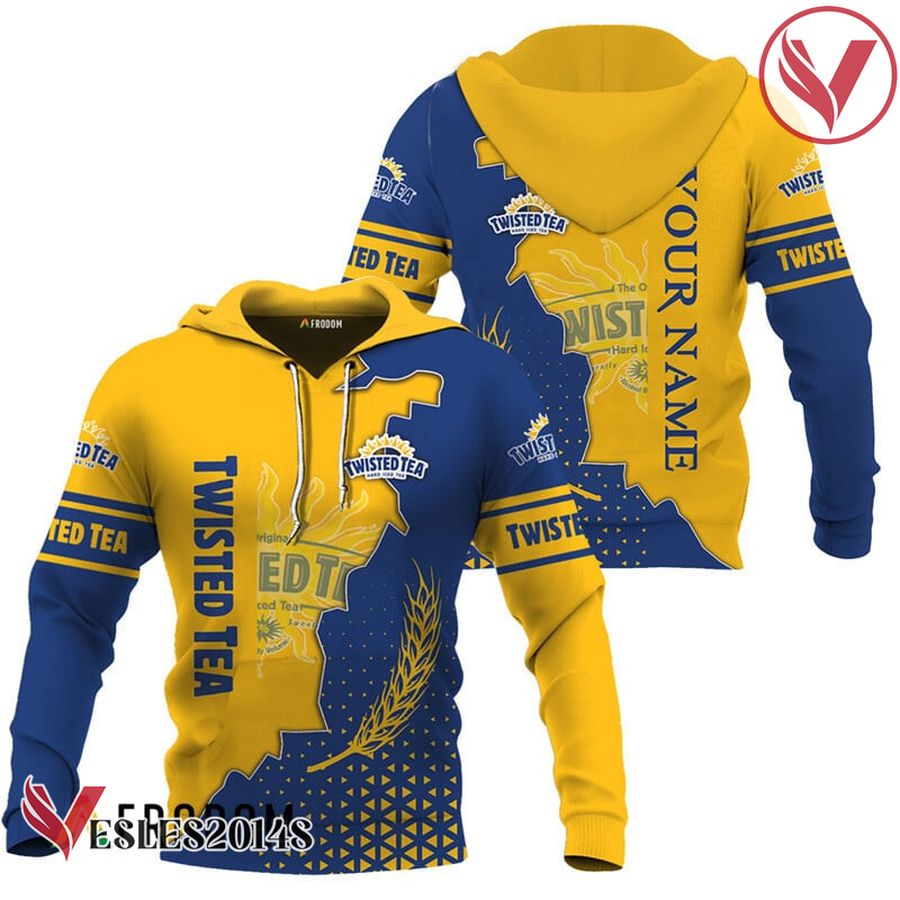 Personalized Twisted Tea Yellow And Blue Cracking Hoodie & Zip Hoodie - Vesles2014S