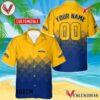 Personalized Twisted Tea Yellow And Blue Halftone Hawaiian Shirt, Best Summer Gifts For Fans - Vesles2014S