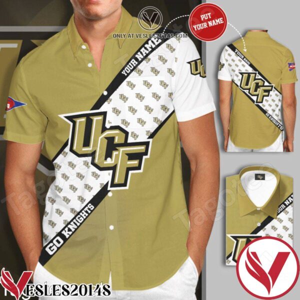 Personalized UCF Knights Men’s Basketball Team Yellow Hawaiian Shirt And Short, Unique Gifts For Friends - Vesles2014S 1