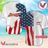 Personalized US Flag Budweiser Baseball Jersey, Perfect Gifts For Fans - Vesles2014S