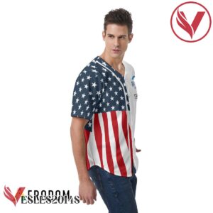 Personalized US Flag Busch Light Baseball Jersey, Perfect Gifts For Fans - Vesles2014S 4