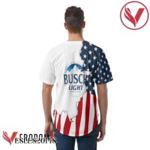 Personalized US Flag Busch Light Baseball Jersey, Perfect Gifts For Fans - Vesles2014S 5
