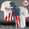Personalized US Flag Coors Light Baseball Jersey, Perfect Gifts For Fans - Vesles2014S
