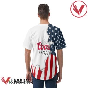 Personalized US Flag Coors Light Baseball Jersey, Perfect Gifts For Fans - Vesles2014S 5