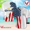 Personalized US Flag Corona Baseball Jersey, Perfect Gifts For Fans - Vesles2014S